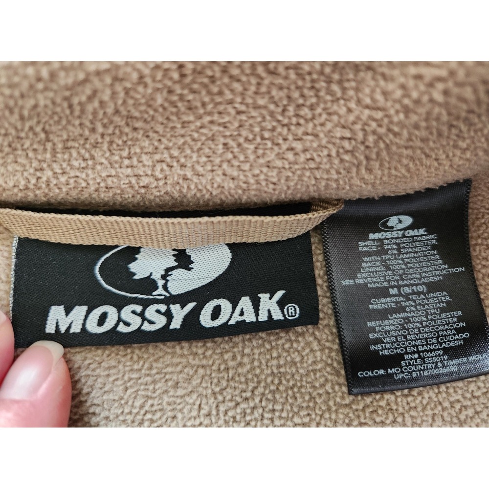 Women's Mossy Oak Hunting Jacket Camouflage Softshell Full Zip Fleece Lined M - Picture 11 of 14